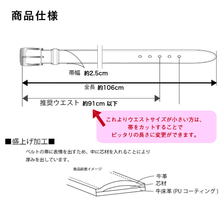 クロコ型押し25mm幅(SD012)