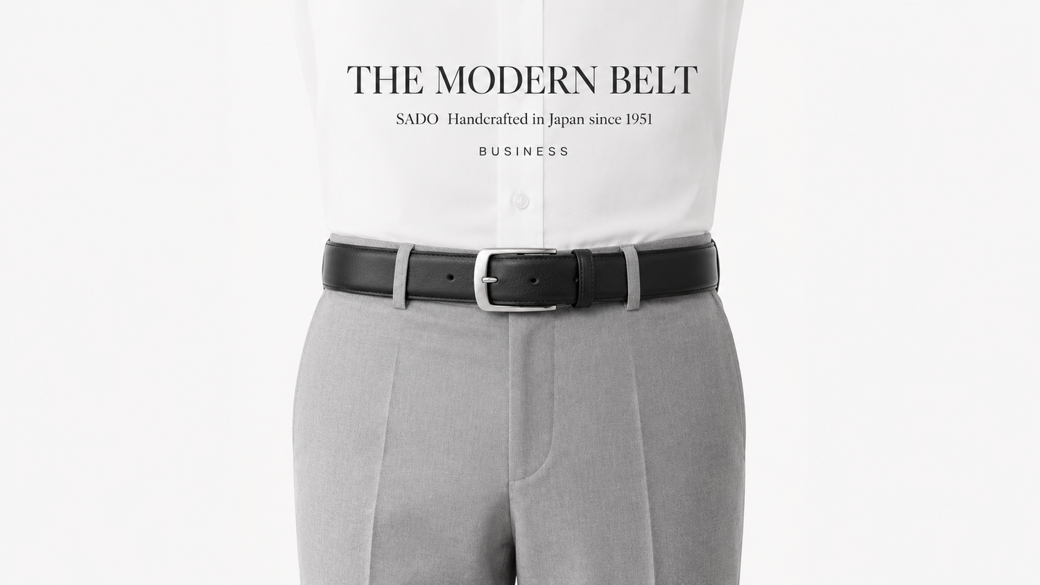 ビジネスベルト エディトリアルバナー THE MODERN BELT